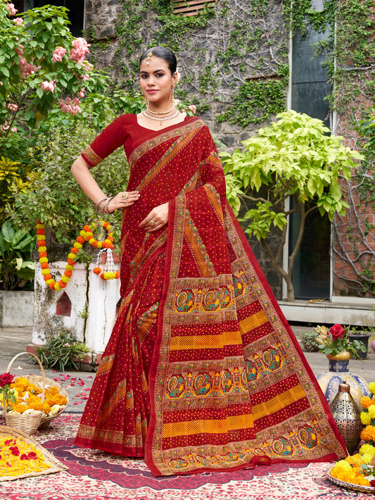 Raga Chundari Peacock Design Saree