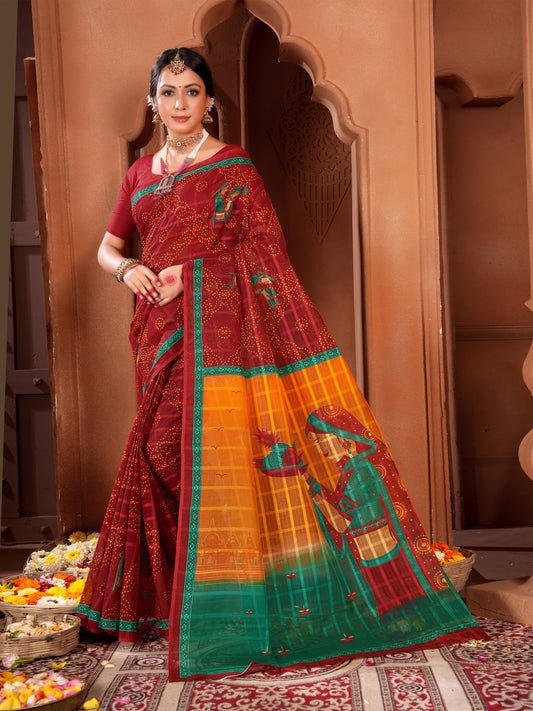 Manokamna Chundri Elegance Saree