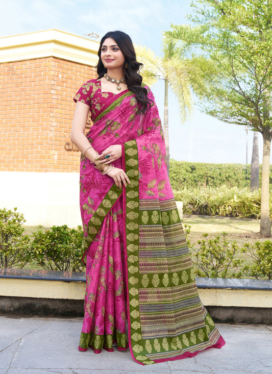 Param Cotton Pallu Traditional Saree