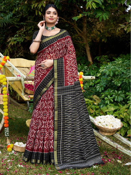 Anushka Zari Decorative Border Saree
