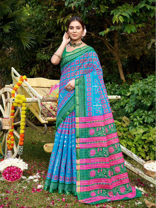 Anushka Zari Floral Inspired Border Saree