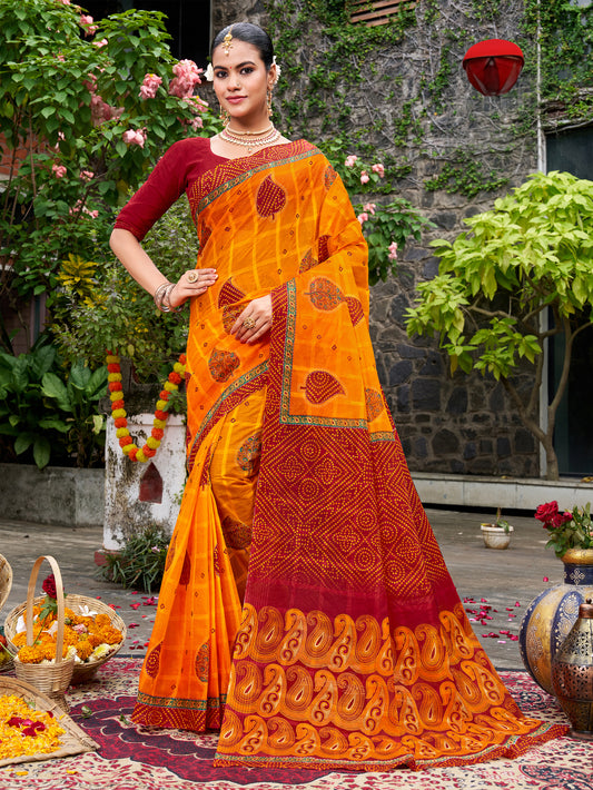 Raga Chundari Paan Design Saree