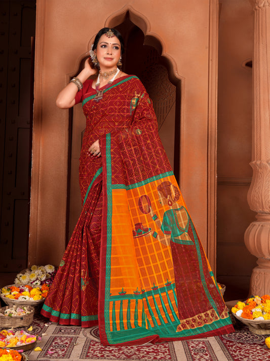 Manokamna Chundri Ethnic Saree