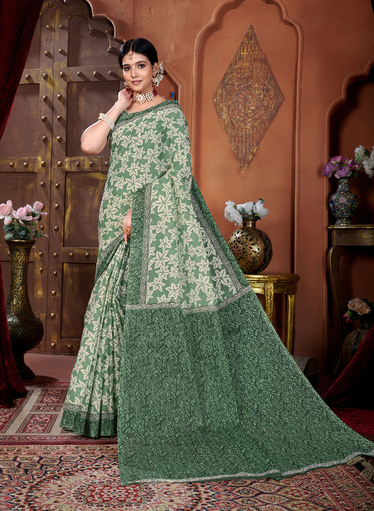 Geeta Govindam Sage Green Saree