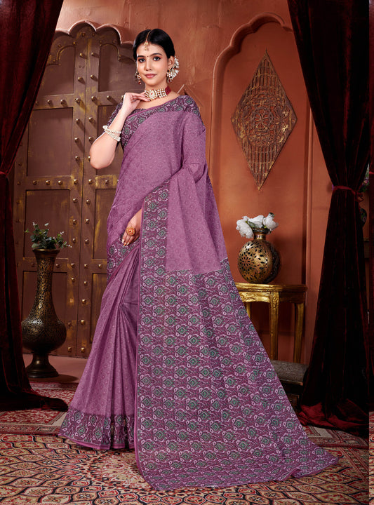 Geeta Govindam Mauve Purple Saree